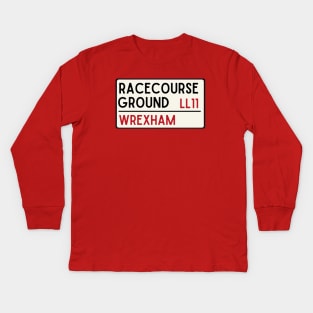 Wrexham, The Racecourse Ground Kids Long Sleeve T-Shirt